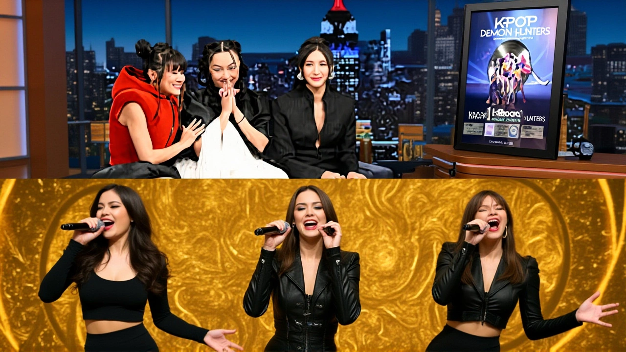 EJAE, Audrey Nuna & Rei Ami Get Platinum for ‘Golden’ on Tonight Show